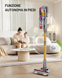 Kissof T17 Vezeték Nélküli Porszívó, 45000Pa Szívóerő, 550W Motor, 70 Perces Üzemidő, HEPA Szűrő, 1.6L Portartály, Arany 4