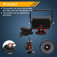 RIGIDON 72W LED munkalámpa mágnestalp, 5" 12V, terepjáró, traktor, hajó, 6000K 4