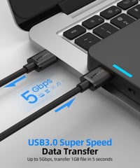 SUNGUY USB 3.0 Kábel, A Típusú csatlakozóval, 5Gbps Super Speed, HDD, DVD, Nyomtatóhoz és Laptopokhoz 3