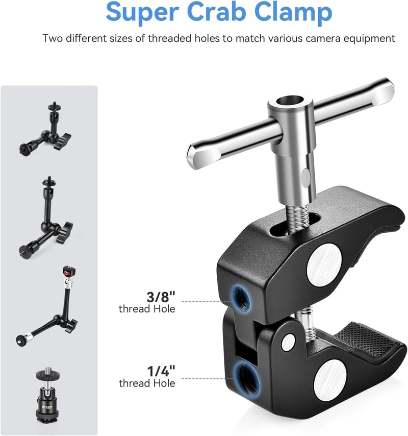 UTEBIT 11" Magic Arm kamera rögzítő, 2kg teherbírás, DSLR és GoPro kompatibilis