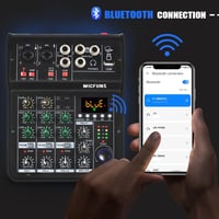 Behringer M4 Bluetooth DJ Keverő - 4 Csatornás Hordozható Stúdió és Karaoke Keverőpult 3