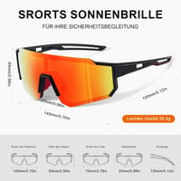 suoso Polarizált Napszemüveg Férfiaknak és Nőknek - UV400 Védelem, Páramentes Kerékpáros Szemüveg, Fekete-Ezüst Keret, Univerzális Sport Sze 4
