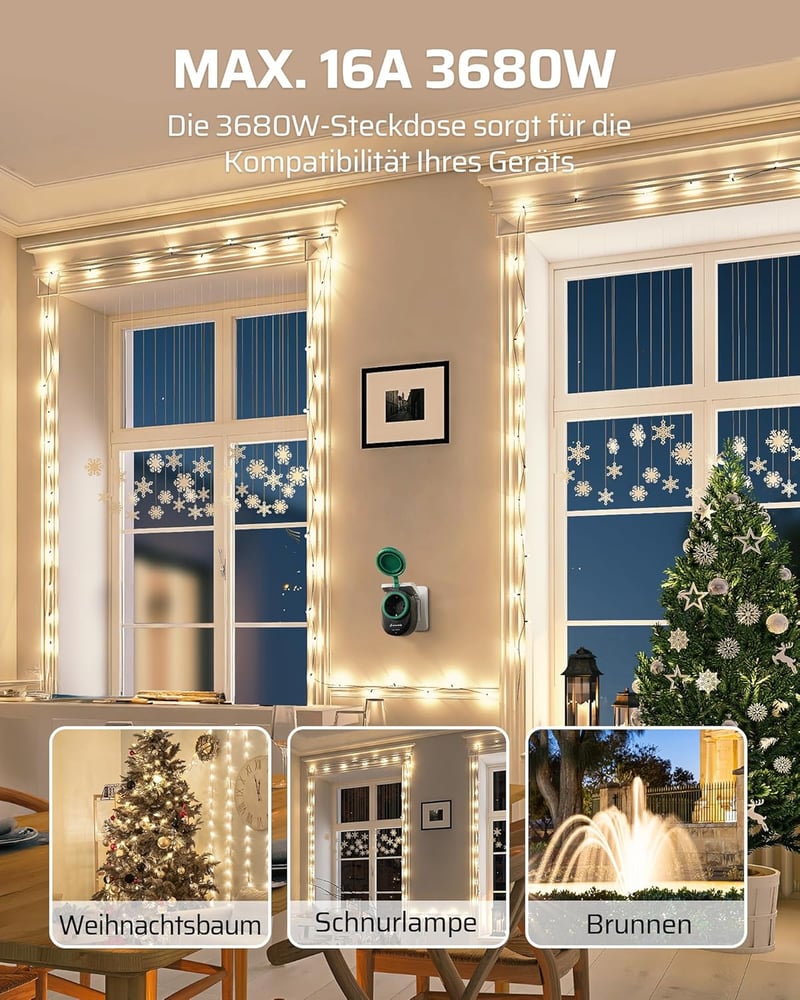 DEWENWILS IP44 Kültéri Távirányítós Konnektor Szett, 5db, 30m Hatótáv