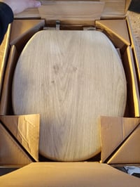 Schütte Lightwood MDF WC-ülőke Soft-Close mechanizmussal, világos fa — hibás, részben működik: tartóelem-törés (állapot: lásd a 2. képet) 4