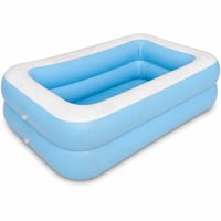 Piscină gonflabilă de grădină pentru copii Sunshine Smile, formă dreptunghiulară, 105x75x30 cm, jucărie de apă pentru vară (stare: vezi a 2-a fotografie) 1