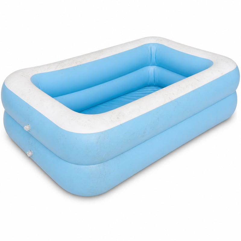Piscină gonflabilă de grădină pentru copii Sunshine Smile, formă dreptunghiulară, 105x75x30 cm, jucărie de apă pentru vară (stare: vezi a 2-a fotografie)