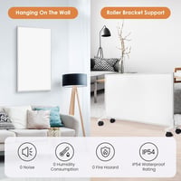 Hocosyme Infravörös Fűtőpanel Termosztáttal - 600W Fali Elektromos Fűtőtest, 120°C, 1-3 Perc Felfűtési Idő, TÜV Tanúsítvány, Érintésérzékeny 4