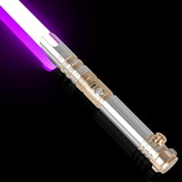 Fénykard Fém Markolattal - 16 Színű LED, Mozgásérzékelős, 16 Hangeffekttel, USB Tölthető, 101 cm, Arany Szín 8