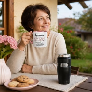 Set šalica za kavu: 330 ml keramička šalica + 470 ml termos šalica