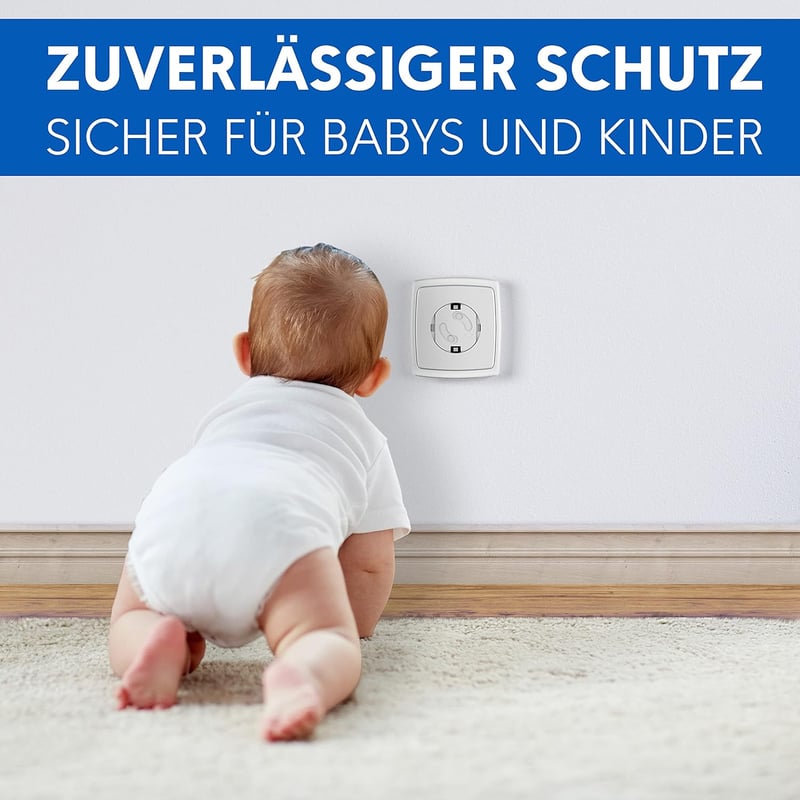 Adlersfeld fehér konnektorvédő gyerekeknek, 10 db, forgatható, 3M ragasztóval