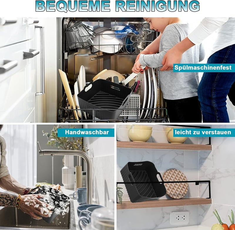 Philips XL, COSORI, Cecotec légkeveréses sütő szilikon tartozékkészlet 21cm - 4 db