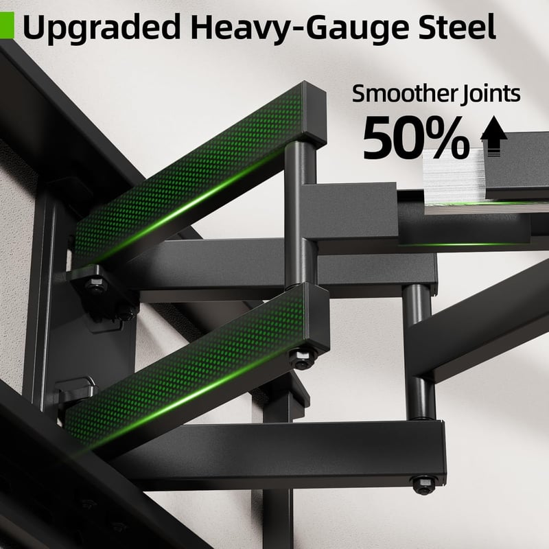 USX MOUNT Dupla Karos TV Fali Tartó 37-90" Képernyőkhöz, 60kg Teherbírással, ±45° Forgatható, Dönthető, VESA 600x400mm Kompatibilis LED/LCD/