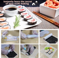 HomeMall Sushi Készítő Szett - Hordozható Sushi Gép Bambusz Mattal 4