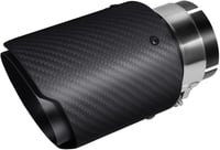 Krtopo 63mm-es matt fekete kipufogóvég - rozsdamentes acél és szénszálas, 2,5"-3,5" átmérő 1