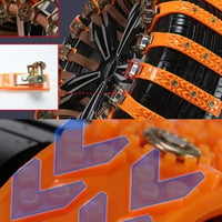 AUTO HIGH Univerzális Autó Hóláncok 10db - Acél Szegecses Csúszásgátló Szett 165-265mm Abroncsokhoz, Tárolótáskával és Szerszámokkal 15