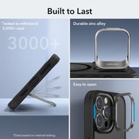 iPhone 15 Pro Max MagSafe-kompatibilis katonai védőtok rejtett állvánnyal - ESR Classic, fekete 8