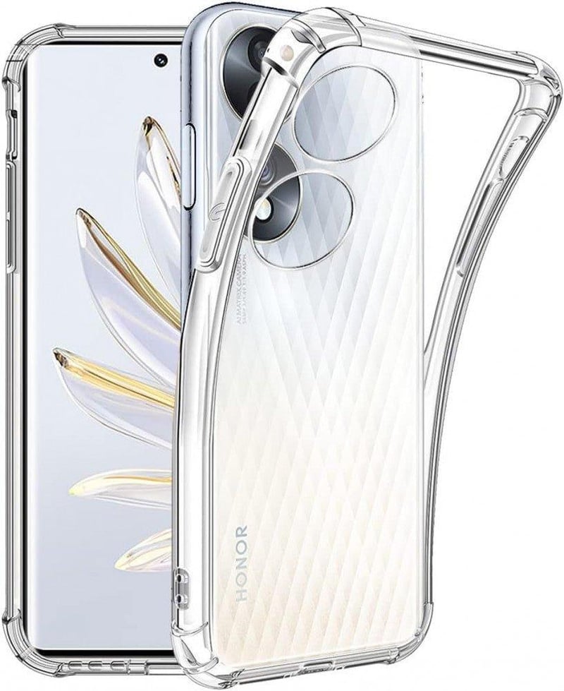 Honor 70 Átlátszó TPU Tok Kamera- és Kijelzővédővel