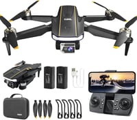 CHUBORY A68 WiFi FPV Drón Kezdőknek HD Kamerával, Kefenélküli Motorral, Automata Lebegéssel, 3D Flip Funkcióval, 2 Akkumulátorral és Hordtás 1