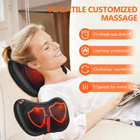 Brelley Shiatsu Masszírozó Párna - Nyak, Váll és Hát Masszázs Forgó Fejekkel és Melegítő Funkcióval - Irodai és Otthoni Használatra 3