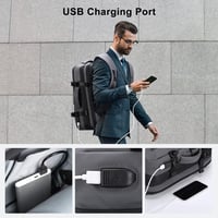 HOMIEE 40L Lopásbiztos Vízálló Üzleti Laptop Hátizsák, Bővíthető Kézipoggyász 6