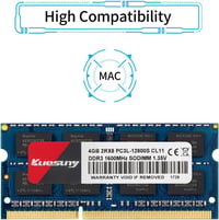 Kuesuny 8GB (2x4GB) DDR3/DDR3L 1600MHz Sodimm RAM - Laptop Memória Bővítés, 204 Pin, CL11, 1.35V/1.5V, Notebook Kompatibilis 2