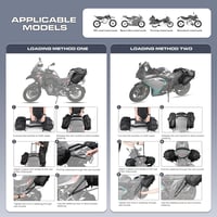 Rhinowalk Motoros Oldaltáska 48L Vízálló - Dupla Nyeregtáska Motorkerékpárhoz, Hőálló Anyag, Ütésálló Méhsejt Kialakítás, Könnyű Rögzítés 7