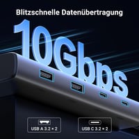 UGREEN Revodok Pro 308 USB-C dokkoló 3 kijelzőhöz, 2x HDMI, VGA, 100W PD 4