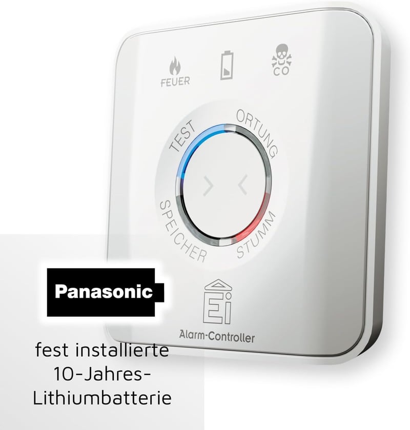 Ei Electronics EI450 AICO Radiolink Tűz és CO Riasztásvezérlő - Teszt/Némítás/Lokalizálás Gombbal, Vezeték Nélküli, Fehér