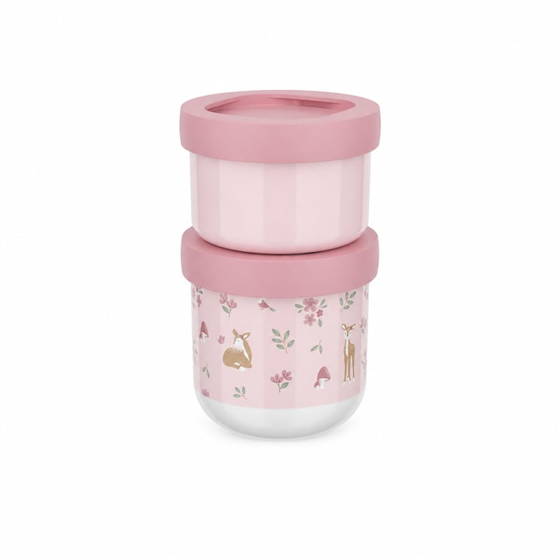 Mepal Mio Little Dutch Fairy Garden sada stohovateľných dóz na desiatu 3 ks — sada 2 ks, 100 ml nádobka chýba (stav: pozri 2. obrázok)