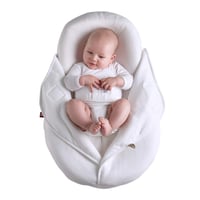Red Castle Cocoonacover Fleur de Coton Könnyű Babapaplan - 1.0 Tog Hőtartás, Fehér Levél Minta, Pamut Anyag, Géppel Mosható 3