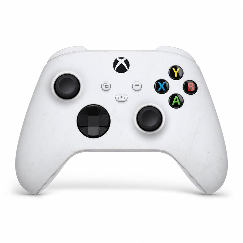 Bezdrôtový ovládač Xbox vo farbe Robot White, Xbox Series X — Produkt vykazuje známky používania v podobe škrabancov a opotrebenia (stav: pozri 2. obrázok)