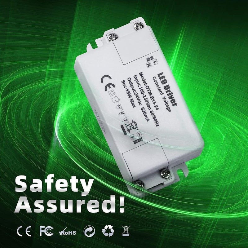 LED transzformátor 24V 15W - G4, MR11, MR16 izzókhoz és csengőhöz - Újracsomagolt