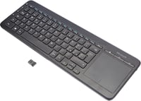 Microsoft All-in-One Media Keyboard - Vezeték nélküli multimédiás billentyűzet beépített touchpaddel, QWERTY kiosztás, fekete 1