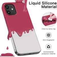 Apple iPhone 12 Mini Védőszett: Sötétrózsaszín Szilikon Tok + Kijelzővédő 3