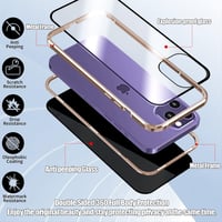 Apple iPhone 14 Arany Átlátszó Védőtok Üvegfóliával 4