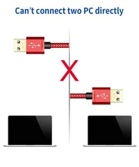 JSAUX USB 3.0 hosszabbító kábel szett, 1m és 2m, fonott nylon, 2db 8