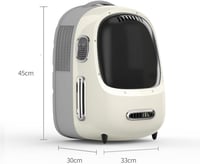 PETKIT Utazó Hátizsák Kutyáknak és Macskáknak - Beépített Ventilátorral és LED Világítással, Tágas Szellőzés, Könnyű Súly, Levehető Elemekke 8