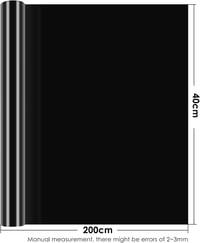 YAOBLUESEA Univerzális Autófólia 200x40cm - Fekete PVC Fényszórófólia, Vízálló, UV-Védő, Hőálló, Karcolásmentes Autómatrica Lámpákhoz 7