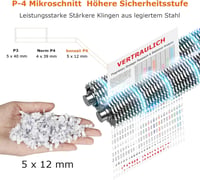 Bonsaii C266-B P4 Mikrovágású Iratmegsemmisítő, 12 Lapos Kapacitás, 60 Perces Működés, 16L Tartály, 4 Görgős Rendszer, Otthoni és Irodai Has 3