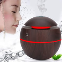 Akozon Gömb Alakú USB Párásító Diffúzor - Csendes Légtisztító Otthonra és Irodába - 130ml Tartály, Automata Kikapcsolás, Sötét Fa Mintázat 2