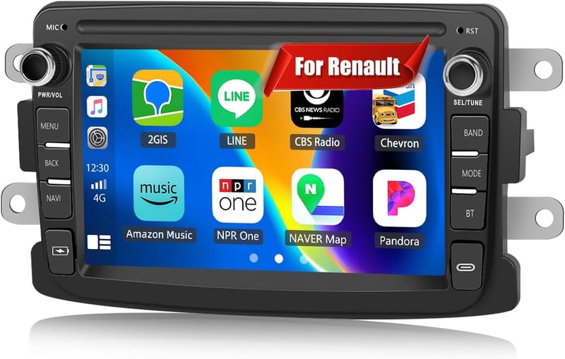 CAMECHO Android 13 Autórádió Renault Dacia Logan Duster Sandero Lodgy Capture Lada Xray - 7" Dupla DIN Bluetooth Navigáció CarPlay MirrorLin