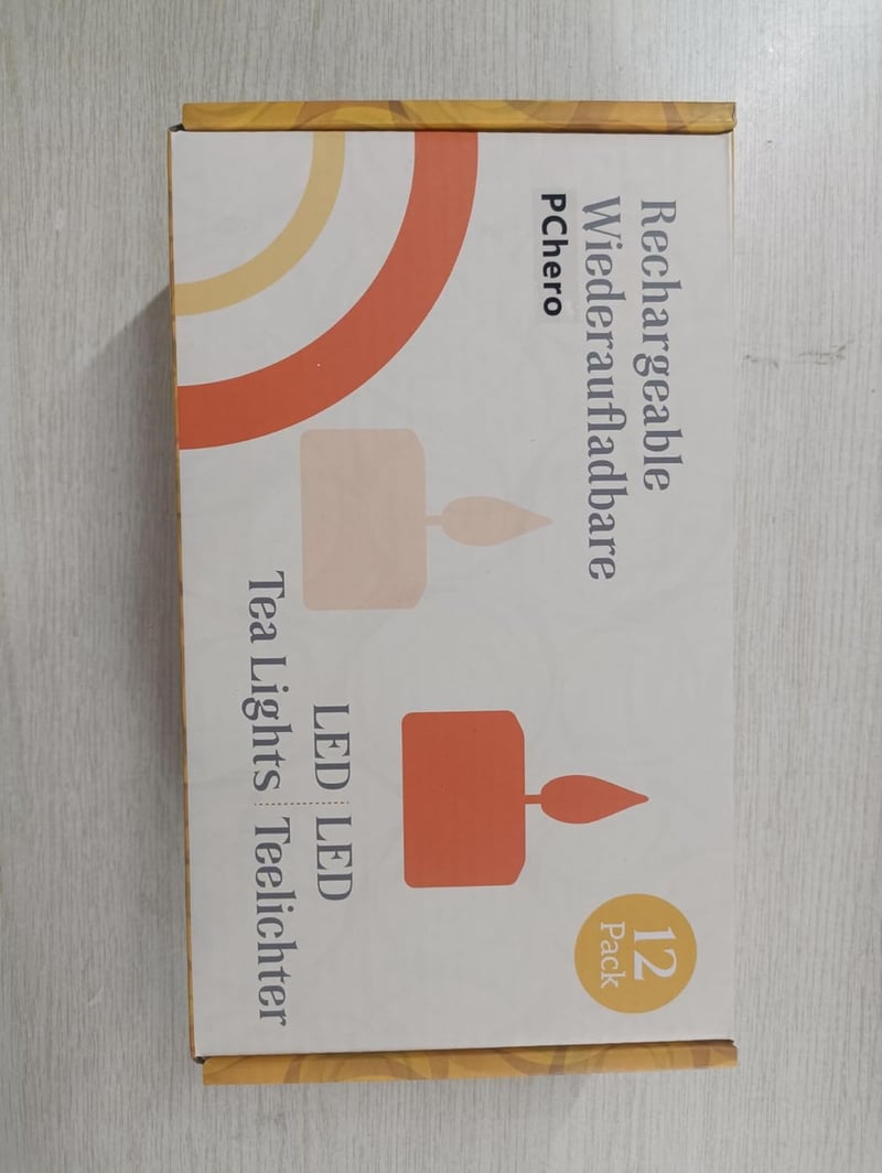 PChero 12 db-os LED teamécses szett, újratölthető, időzítővel, távirányítóval - Halloween, Szilveszter, Karácsony