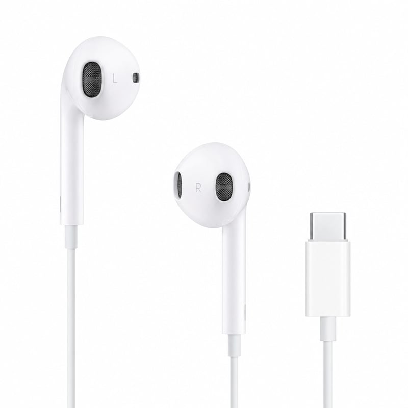 Căști Apple EarPods USB-C – defecte, nu se aude niciuna — defecte, pentru piese: ambele căști sunt mute (stare: vezi a 2-a poză)