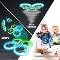 AVIALOGIC Q9s Gyerek RC Helikopter Drón Kék-Zöld Fényekkel, 360° Forgással, Magasságtartással és Headless Móddal - Tökéletes Ajándék Fiúknak 4