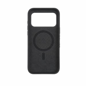 Apple iPhone 17 Pro Max Functional Fabric MagSafe kryt v čiernej farbe, viditeľne používaný stav