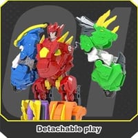 XUEXUE 6 în 1 Jucărie Robot Dinozaur Transformabil, 8 cm, pentru Copii de 6+ Ani 5
