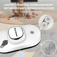 SUNSMAI Ablaktisztító Robot Automata Vízpermetezővel - Applikációval Vezérelhető, Biztonsági Kötéllel, Erős Szívóerővel Minden Sima Felületr - Black and White 5