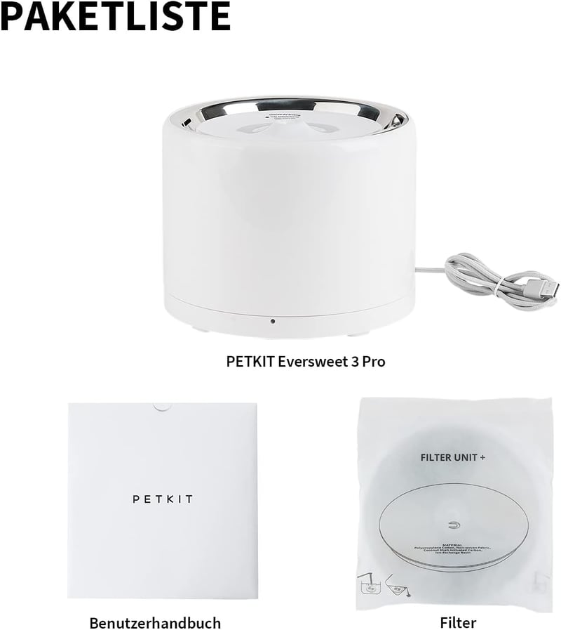 PETKIT Automata Vezeték Nélküli Ivókút - 1,8L Rozsdamentes Acél Itató Kutyáknak és Macskáknak, Bluetooth Applikációval, Éjszakai Móddal

AI: