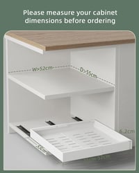 NETEL Teleszkópos Fiók Szervező - Állítható Szélesség 32-52 cm, Mélység 53 cm - Konyhai Szekrényekhez, Öntapadós Fóliával, Fúrás Nélkül - Fe 5