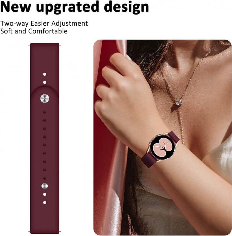 Samsung Galaxy Watch 3 Borvörös Szilikon Sportszíj